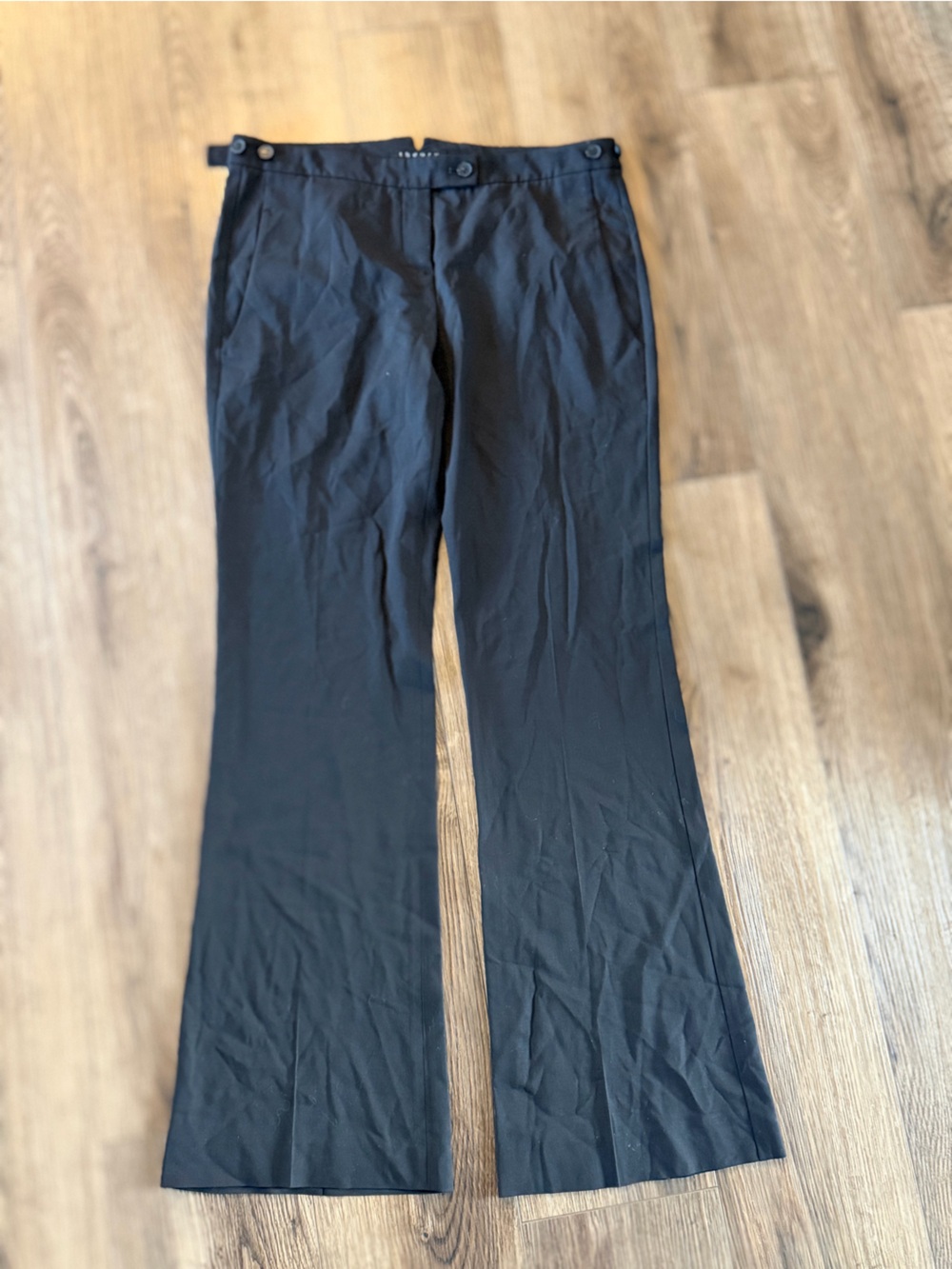 Theory Wool Pants womens size 8 Black womens career work EXCELLENT condition